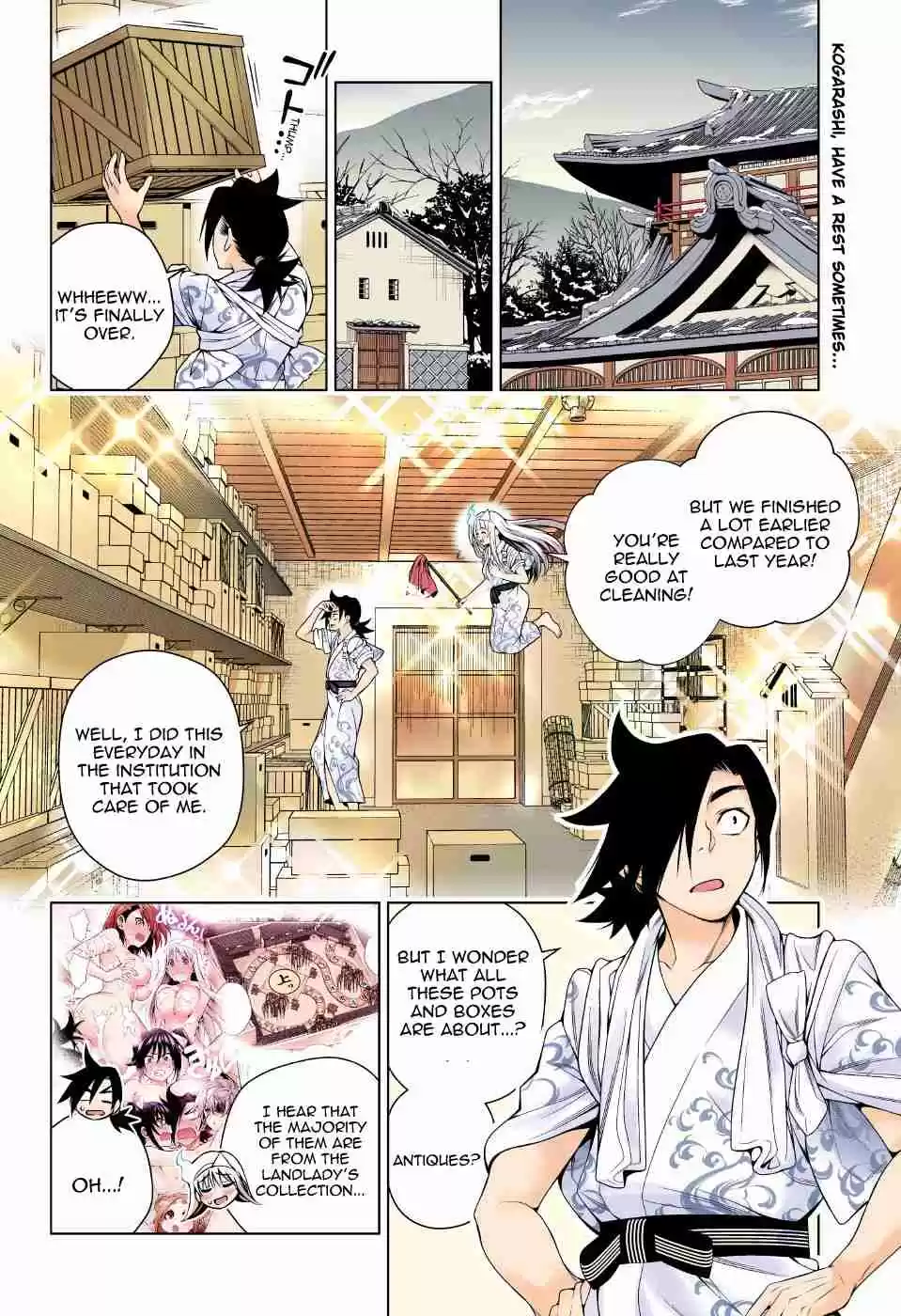 Yuragi sou no Yuuna san Digital Colored Comics Vol. 9 Ch. 72 Kogarashi Becomes Smaller