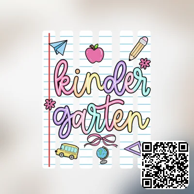 A kindergarten design featuring png file, sublimation, digital download.