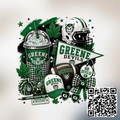 A greene devils design featuring png file, sublimation, digital download.