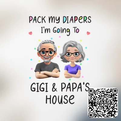 A pack my diapers i'm going to gigi & papa's house design featuring png file, sublimation, digital download.