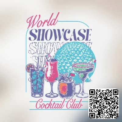 A world showcase cocktail club design featuring png file, sublimation, digital download.