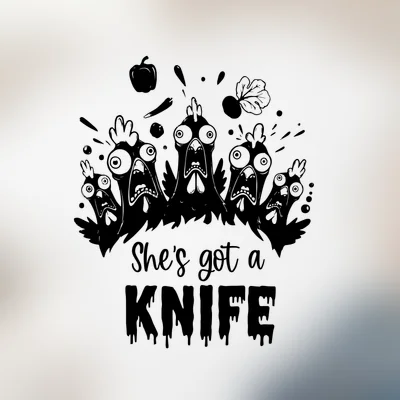 A she's got a knife design featuring png file, sublimation, digital download.