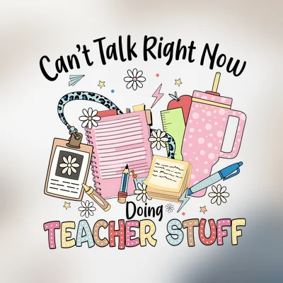 A can't talk right now doing teacher stuff design featuring png file, sublimation, digital download.