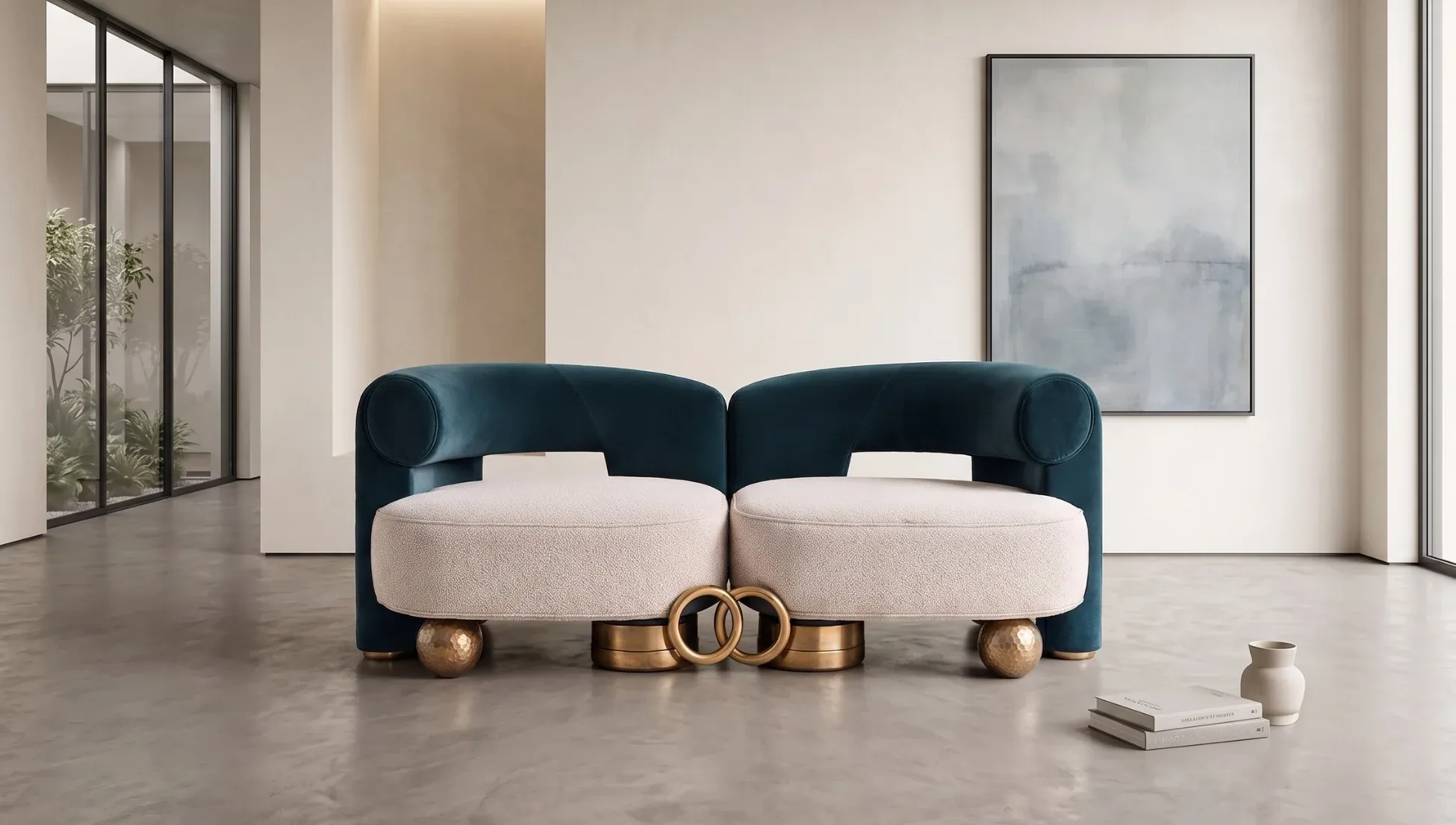 Struck, turned, upholstered.