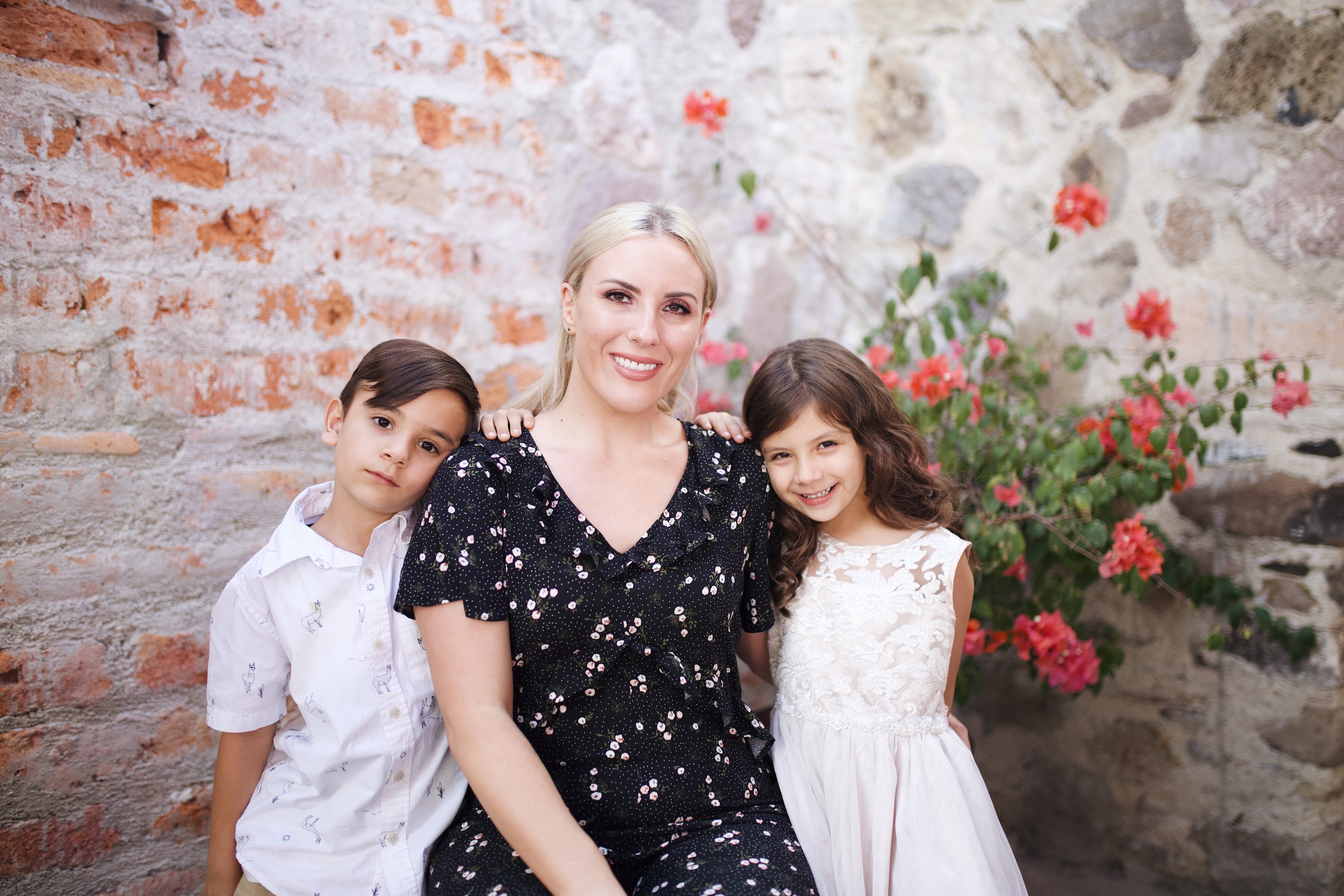 Family Portrait with Mother and Two Children