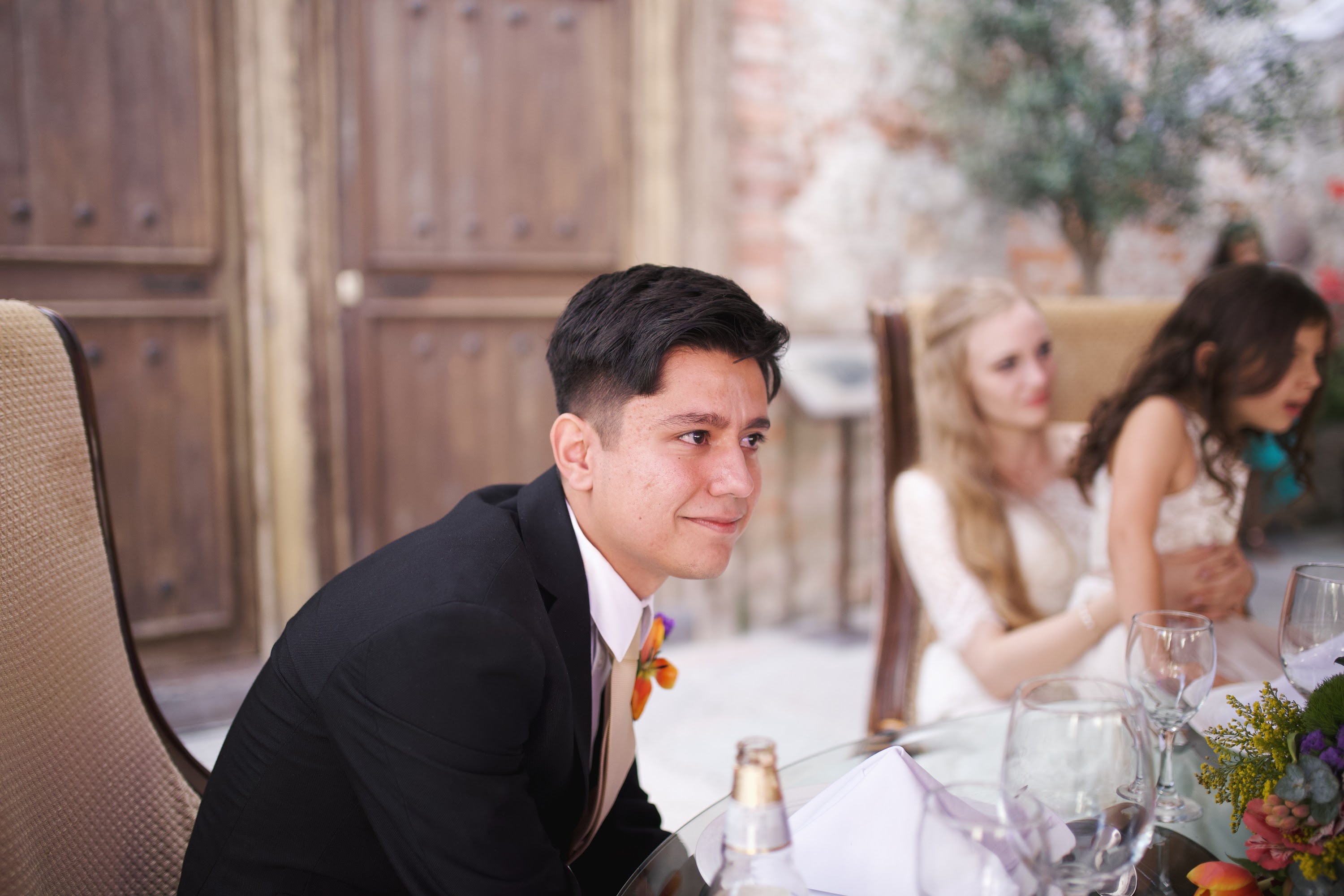 Groom at Wedding Reception