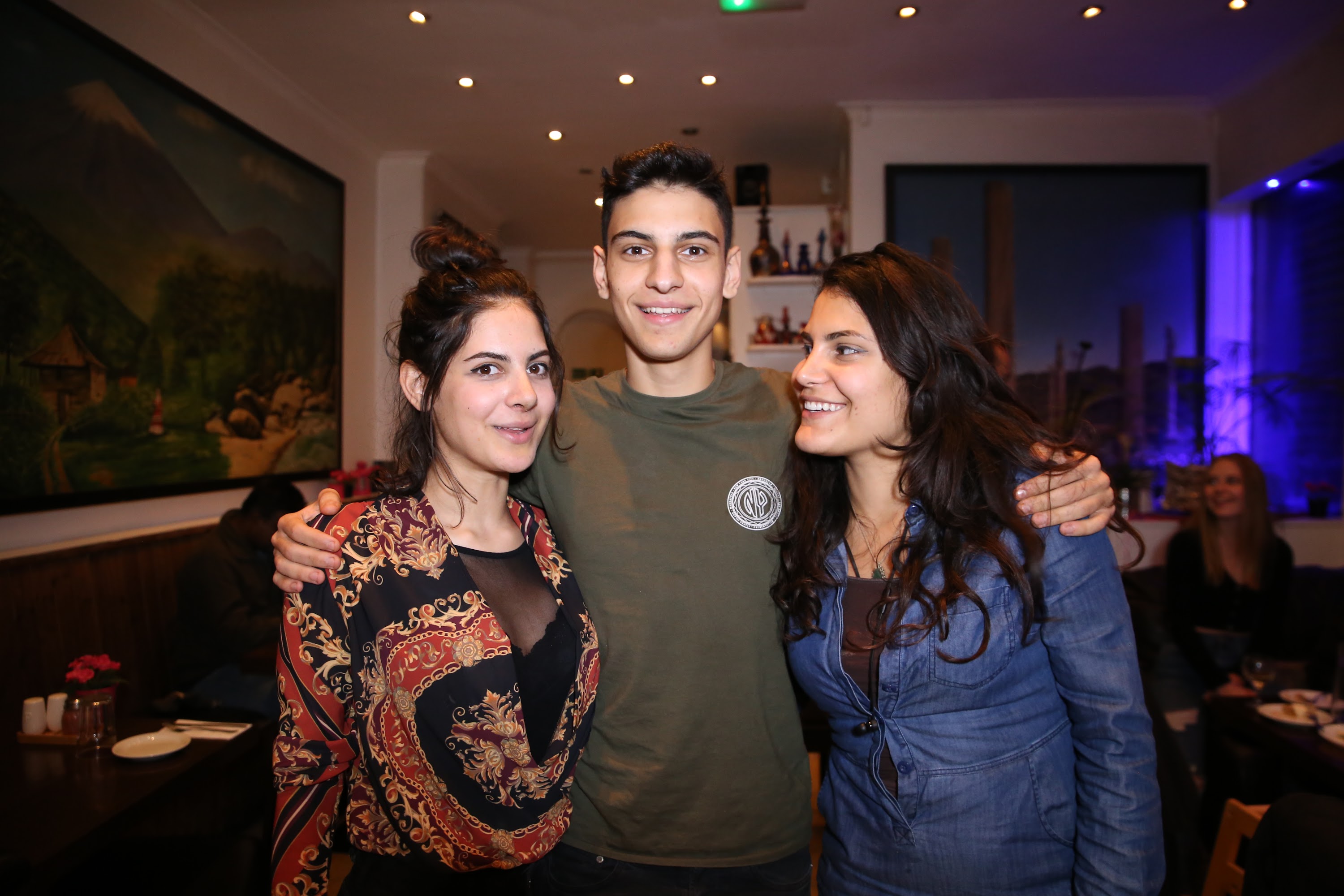 Young Man's Birthday Celebration at Restaurant