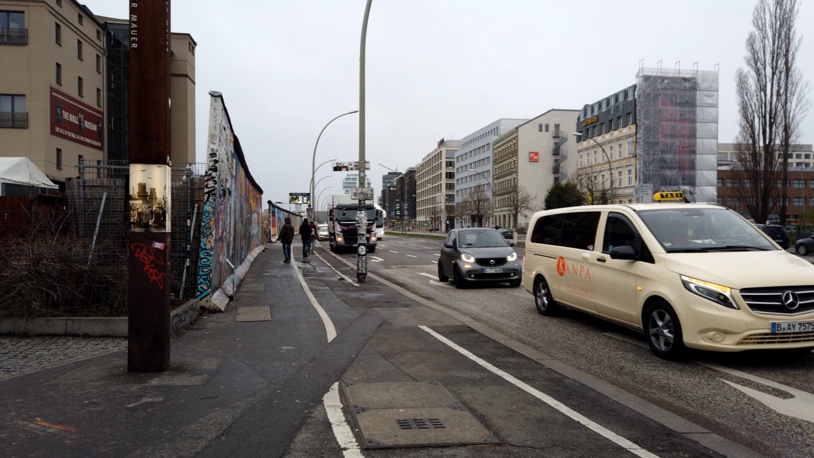 Berlin Wall Memorial and Urban Street Scene