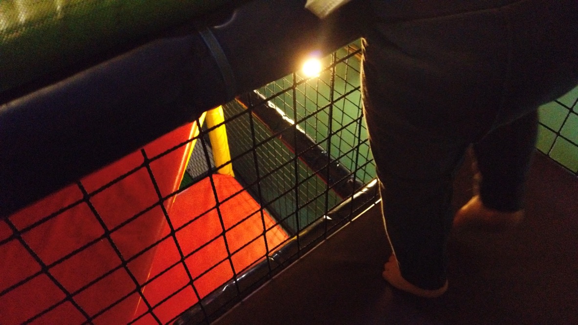 Child's Feet on Indoor Play Structure