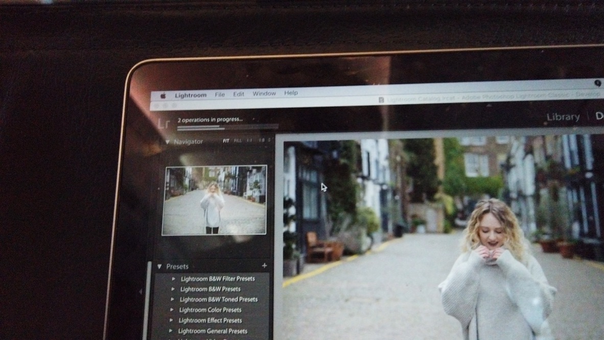 Lightroom Interface Showing Photo Editing Session