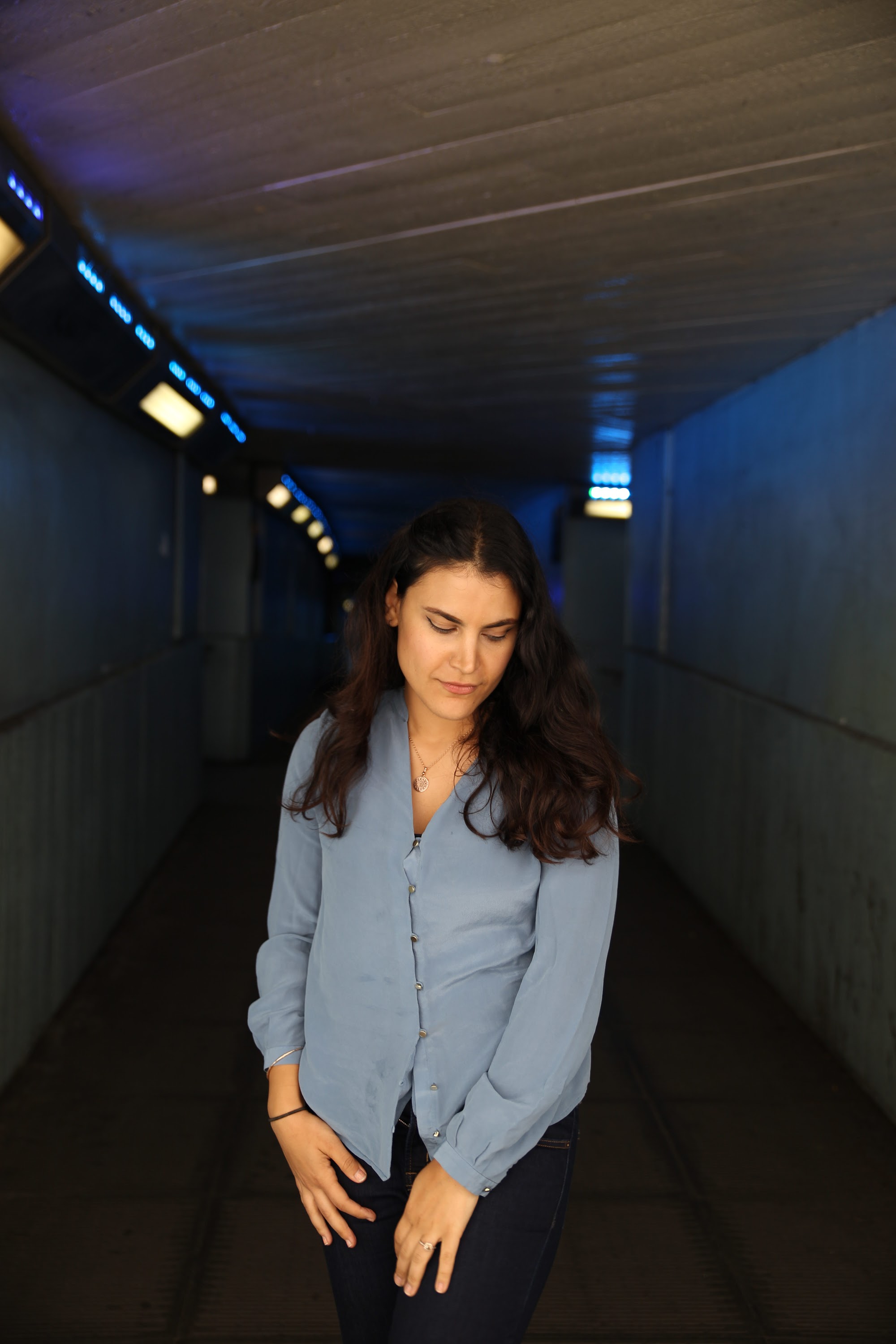 Young Woman at the National Theatre, London Southbank