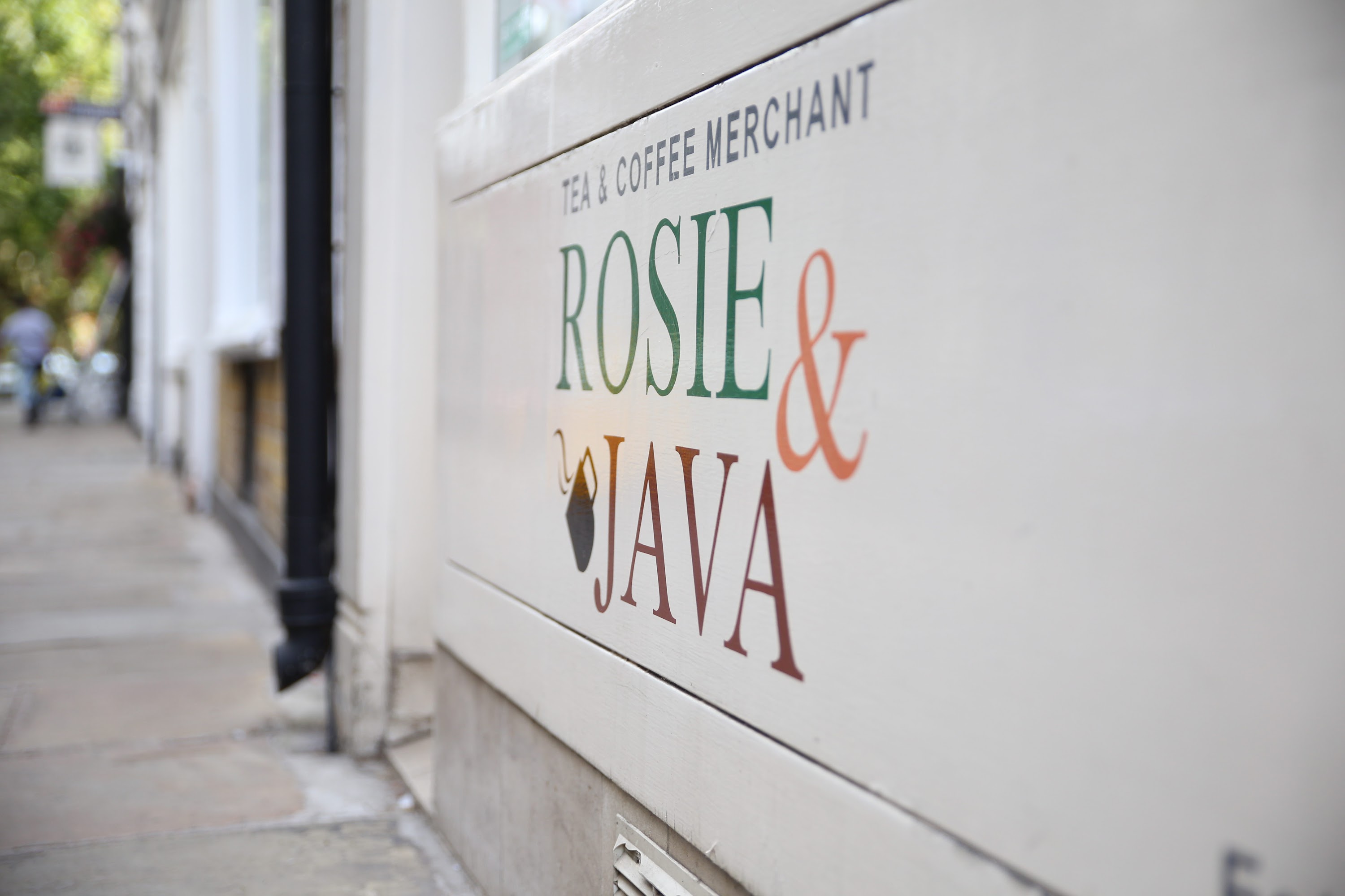 Rosie & Java Tea & Coffee Merchant Sign