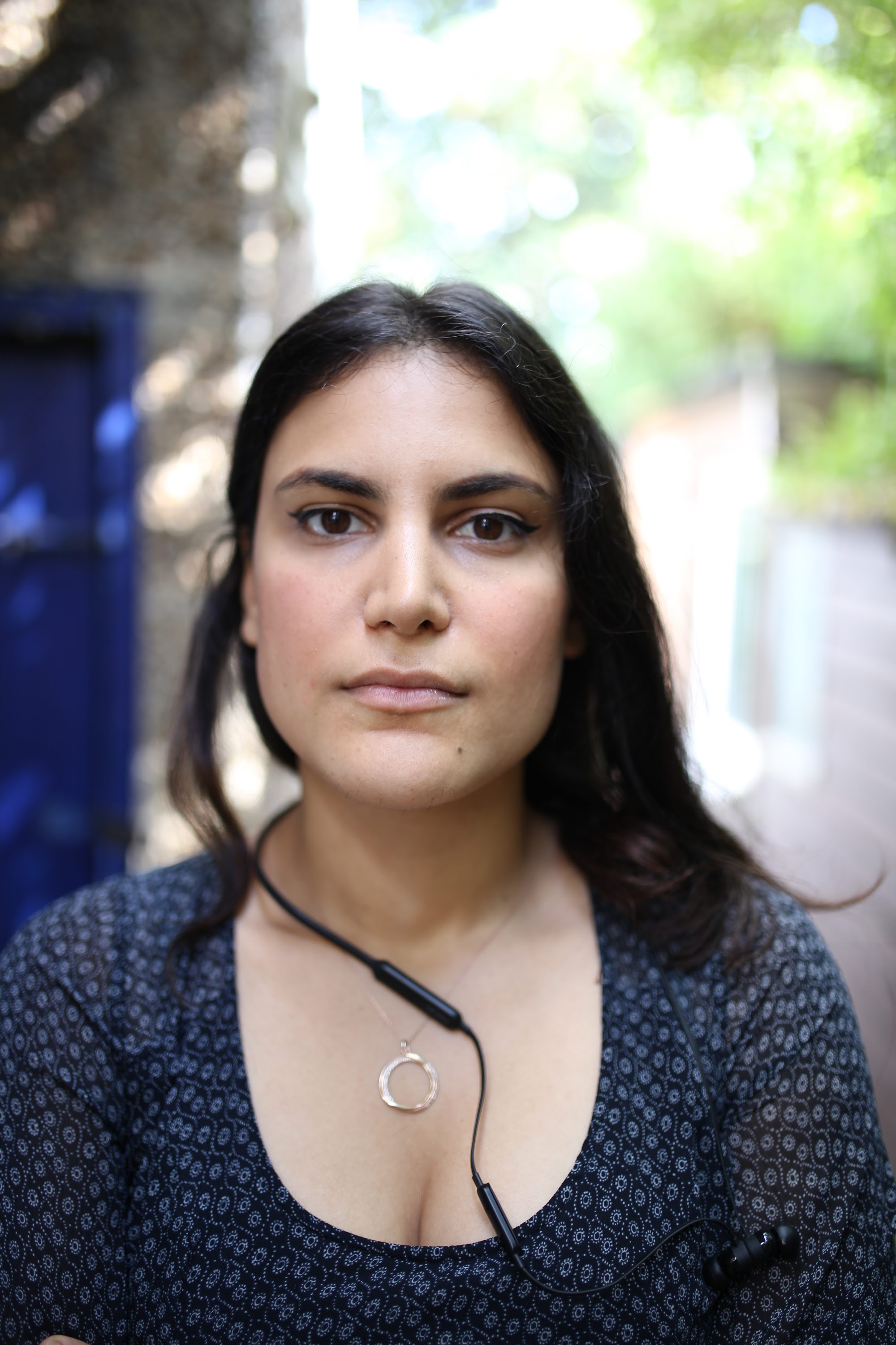 Portrait of a Woman with Headphones