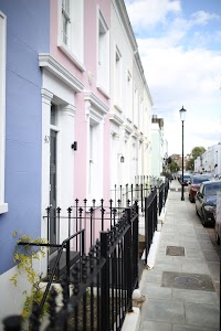 Colorful Row Houses in London Neighborhood