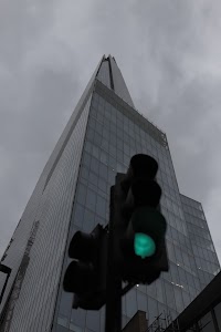The Shard with Green Traffic Light