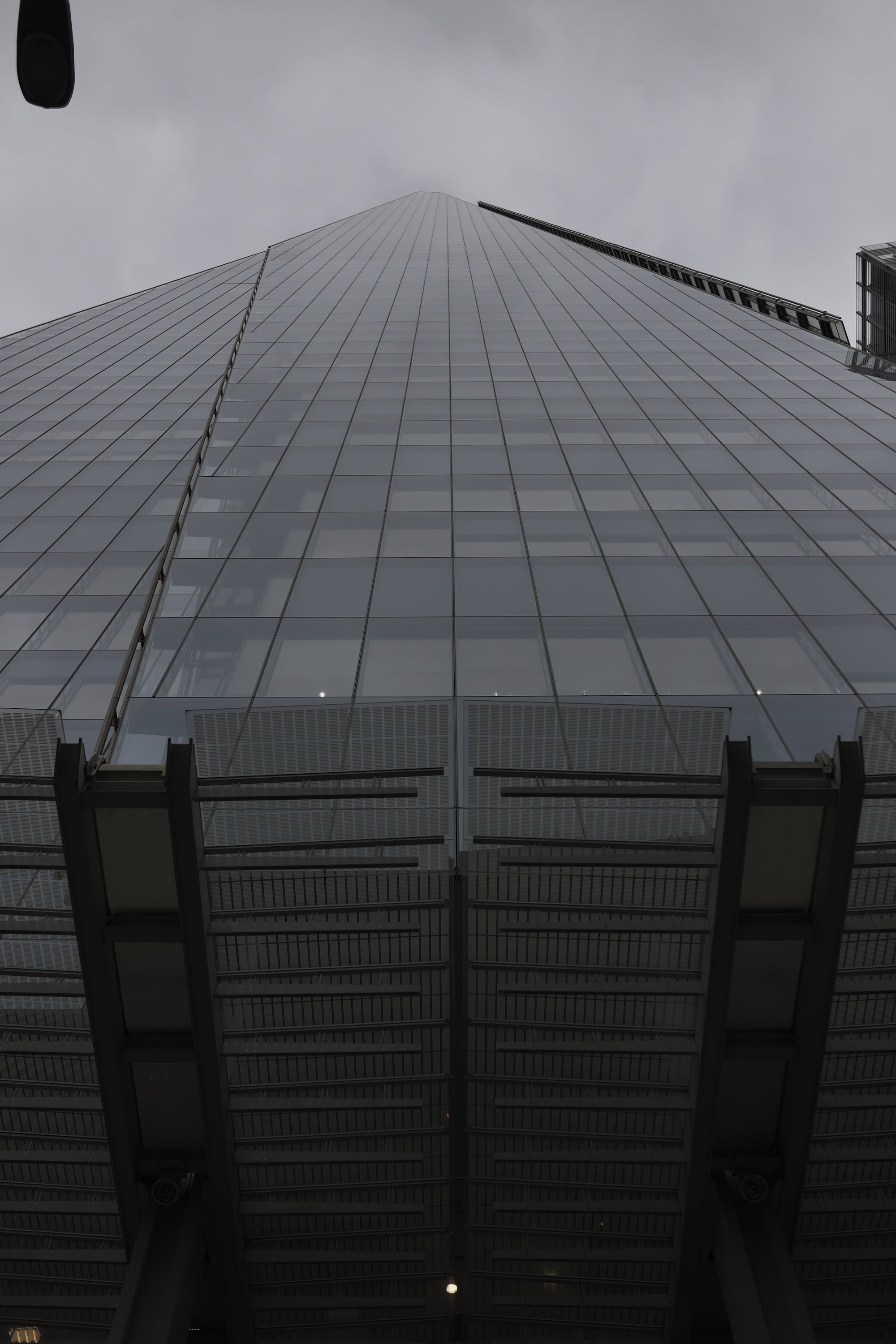 Low-angle view of The Shard skyscraper