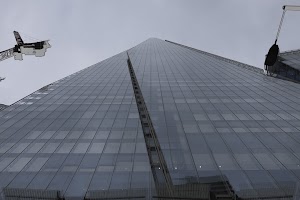 The Shard skyscraper under construction with cranes
