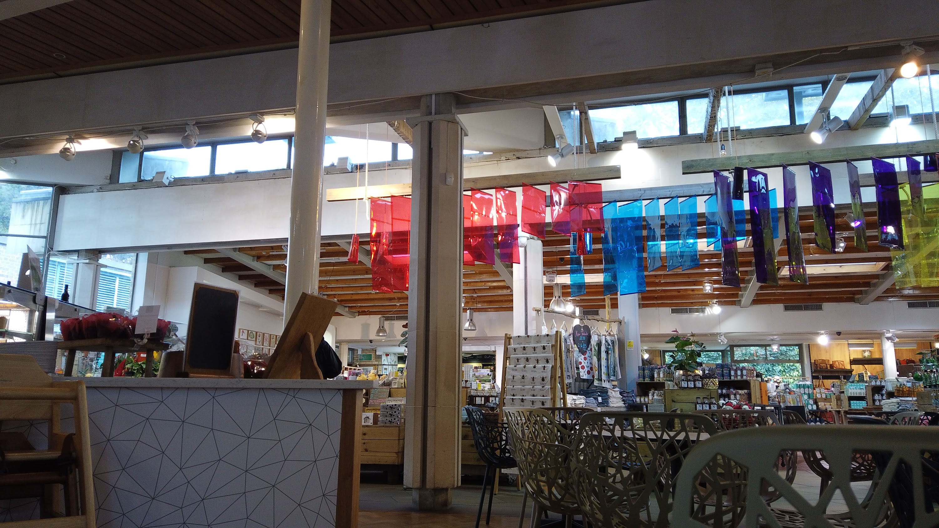 Café Seating Area Inside a Specialty Food Market