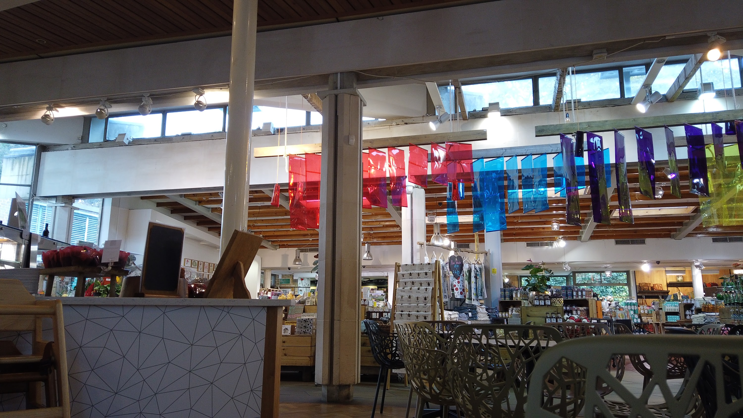 Café Seating Area Inside a Specialty Food Market