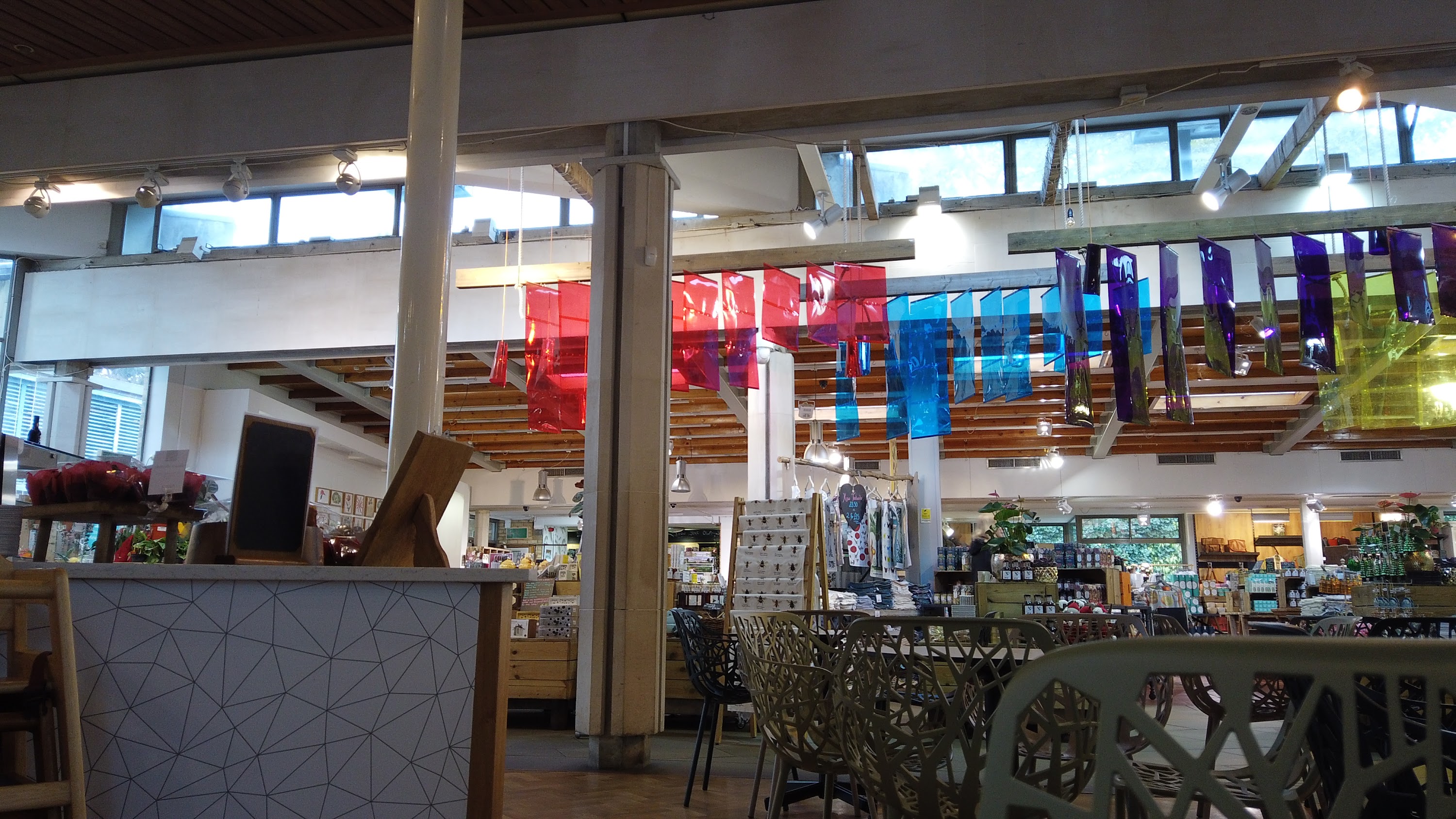 Café Seating Area Inside a Specialty Food Market