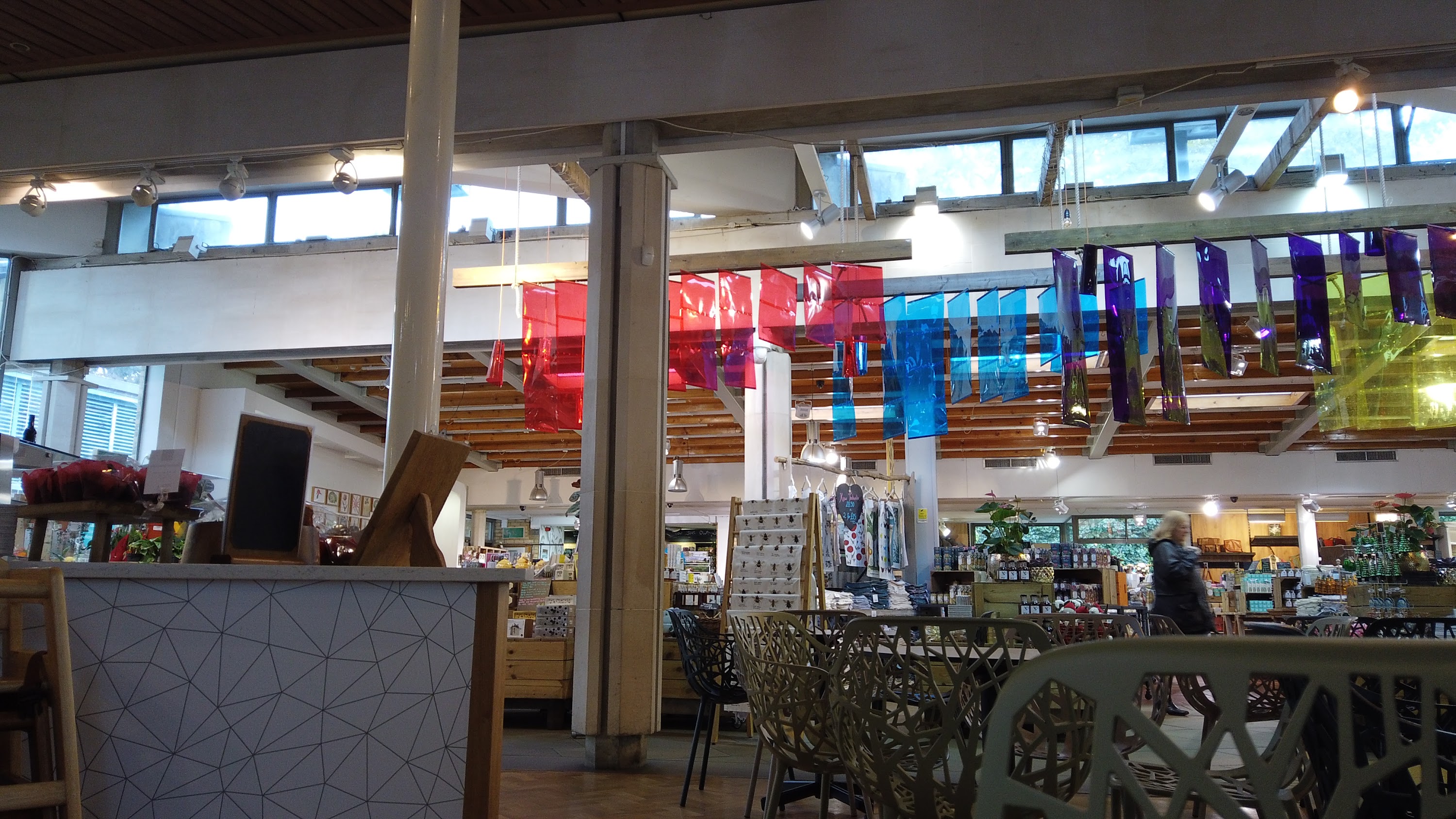 Café Seating Area Inside a Specialty Food Market