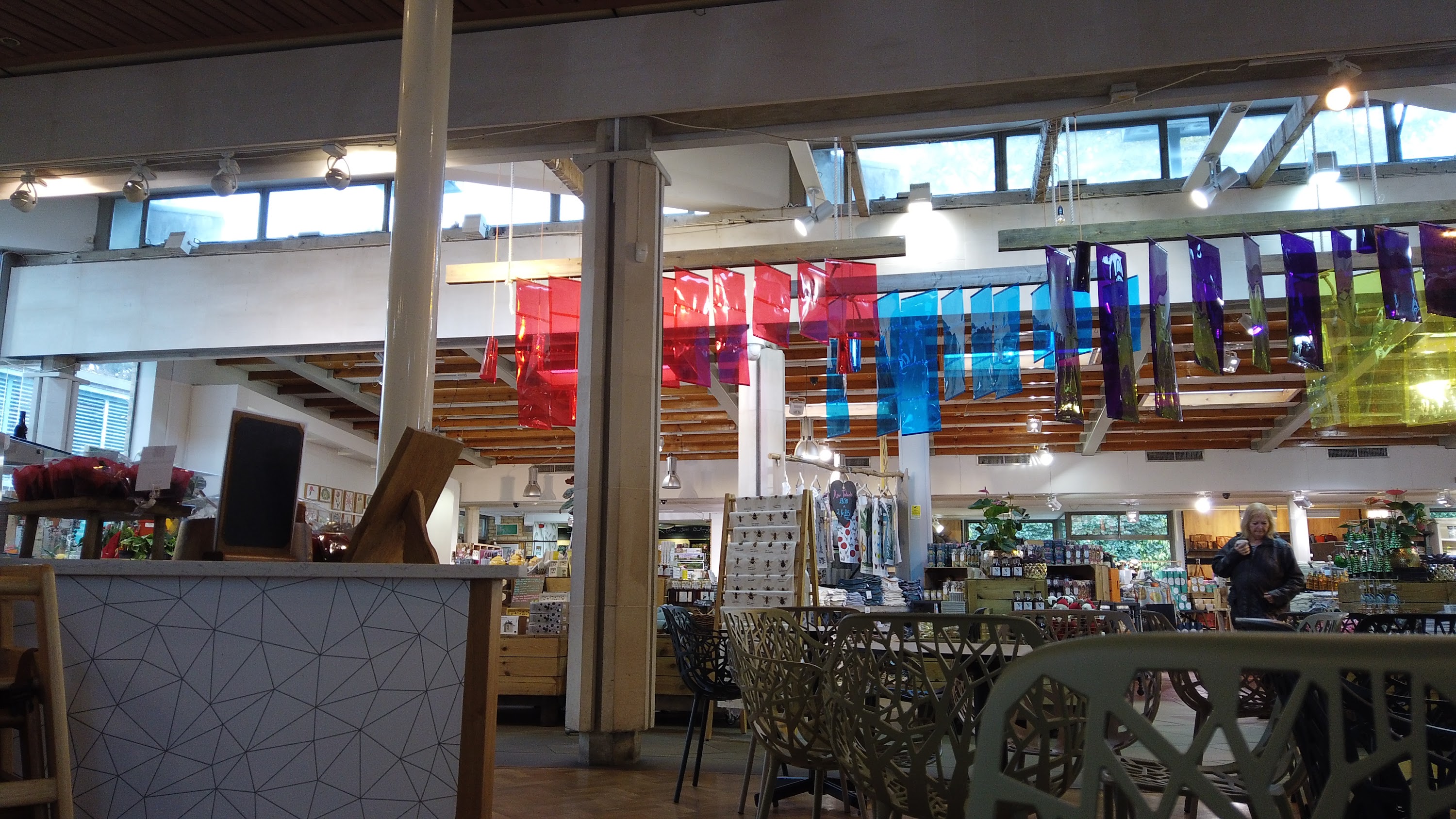 Café Seating Area Inside a Specialty Food Market