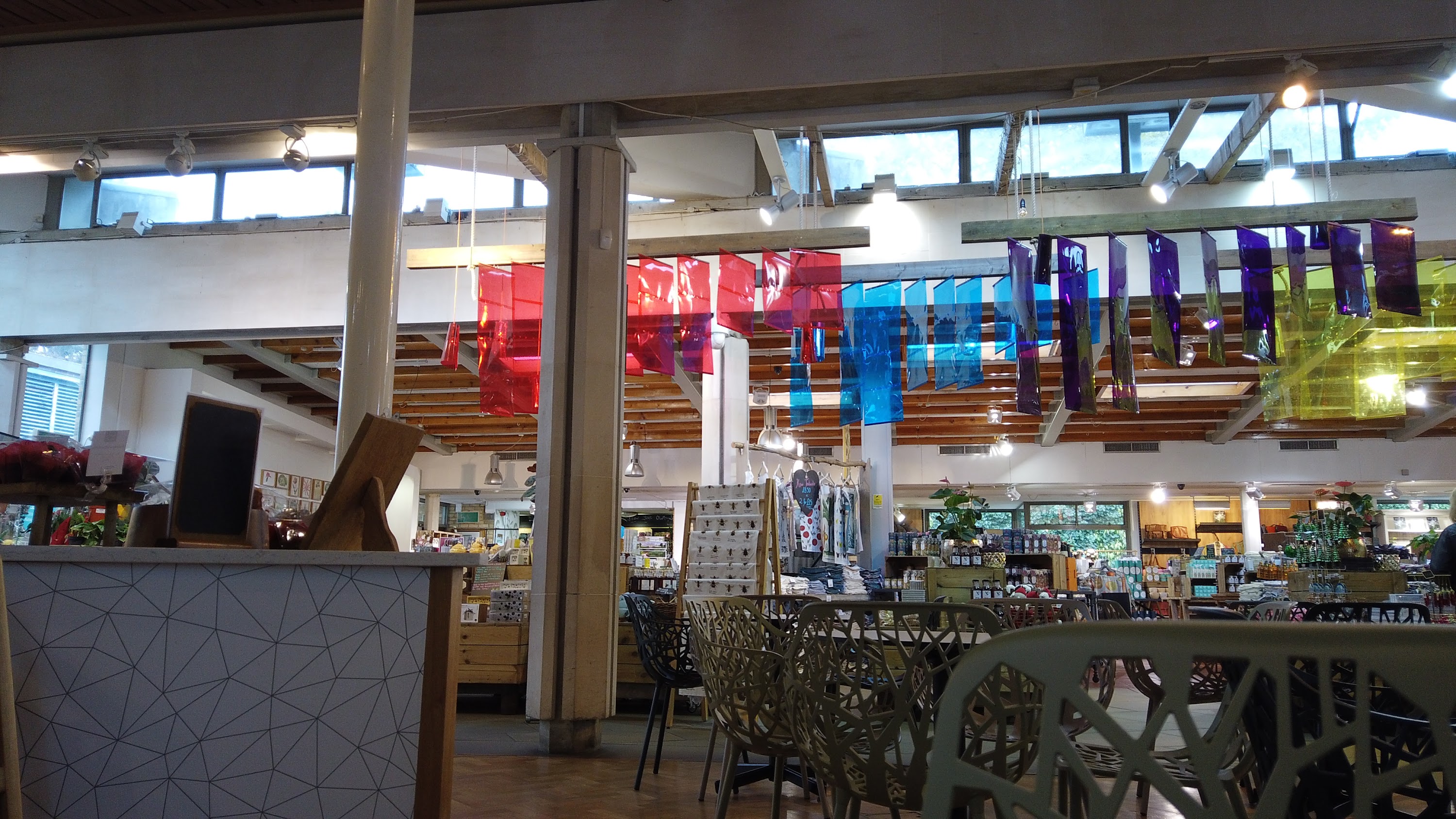 Café Seating Area Inside a Specialty Food Market