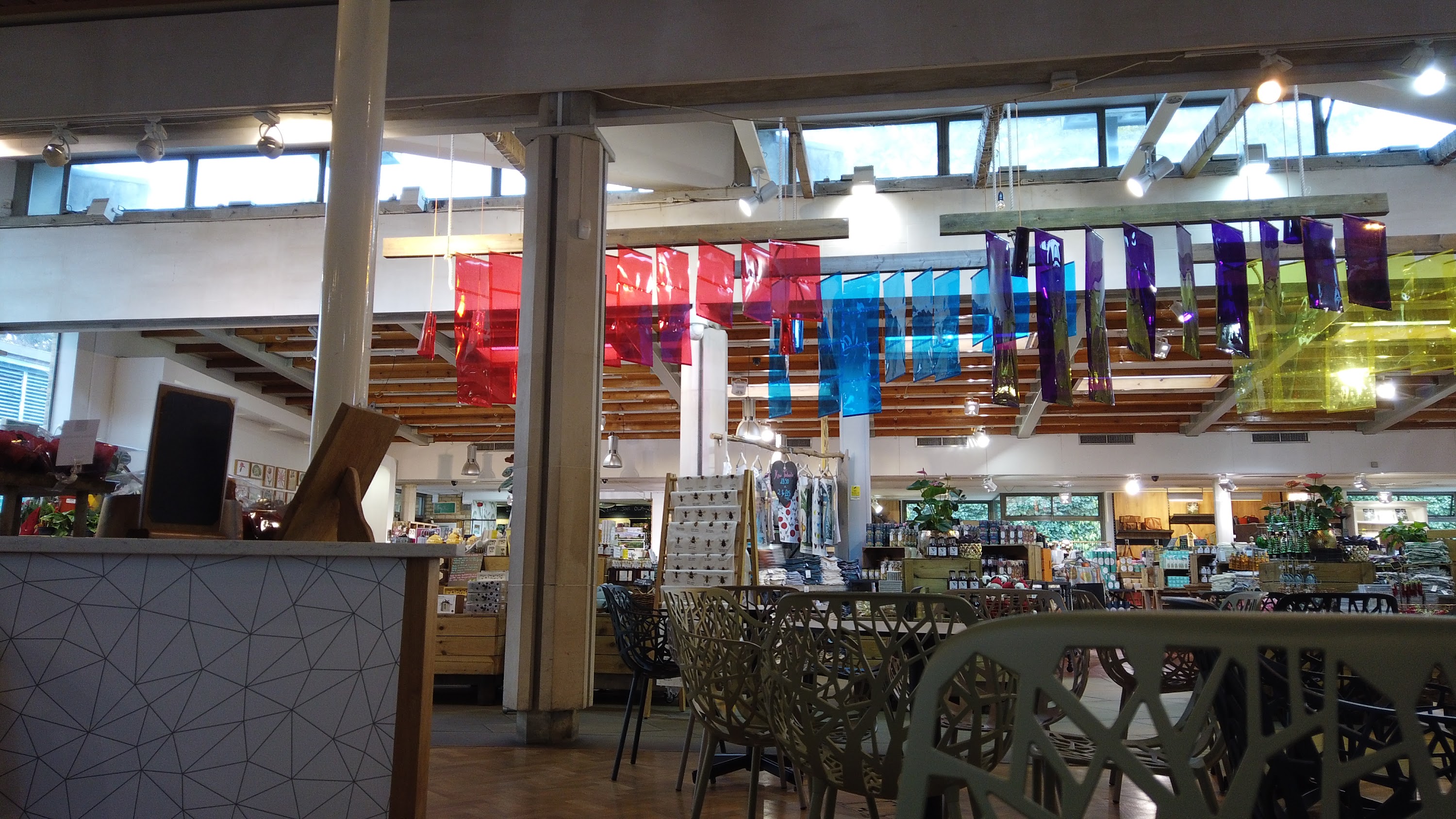 Café Seating Area Inside a Specialty Food Market