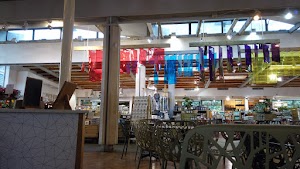 Café Seating Area Inside a Specialty Food Market