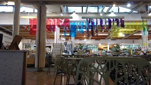 Café Seating Area Inside a Specialty Food Market