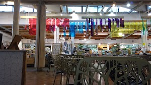 Café Seating Area Inside a Specialty Food Market