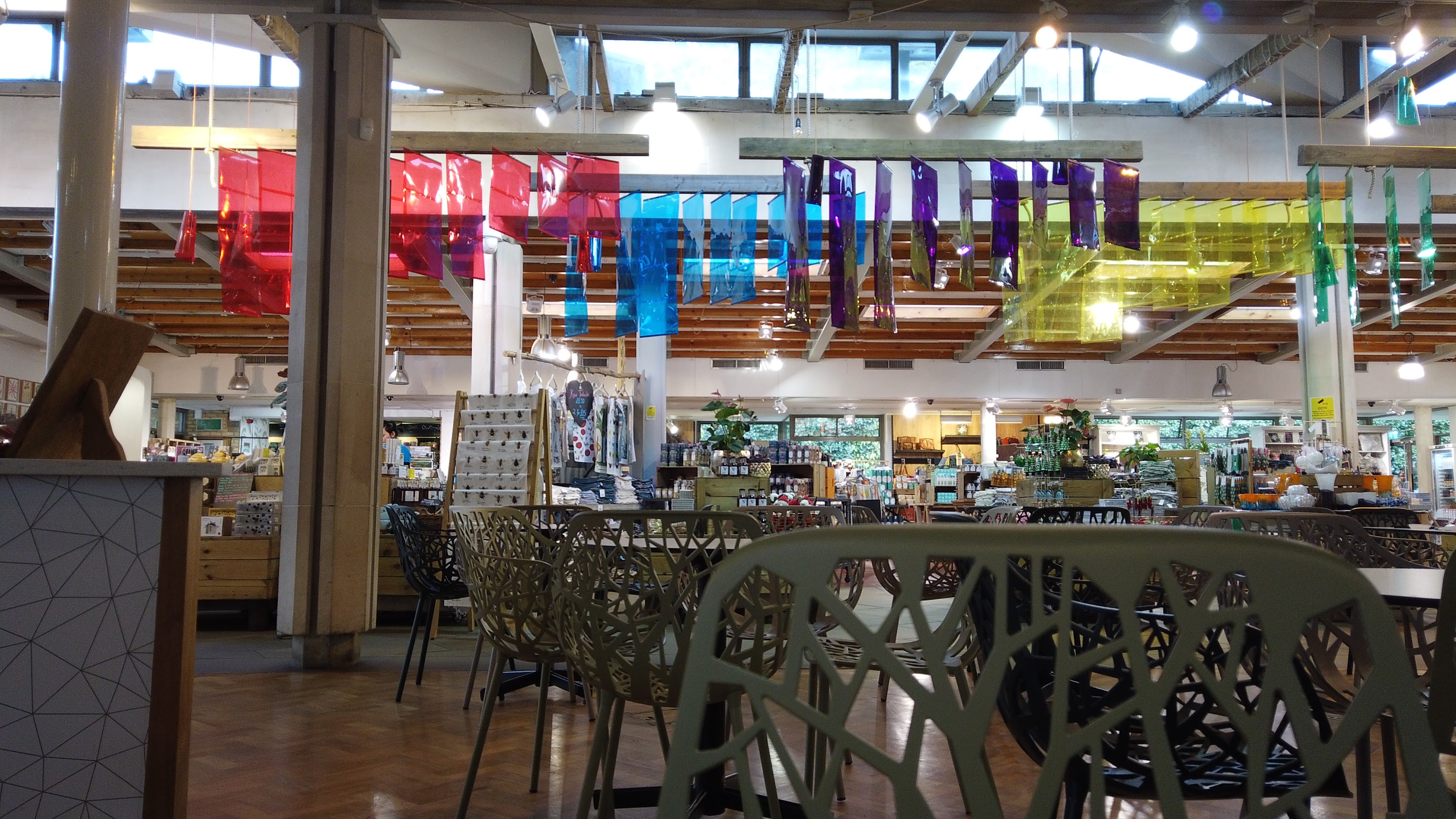 Café Seating Area Inside a Specialty Food Market