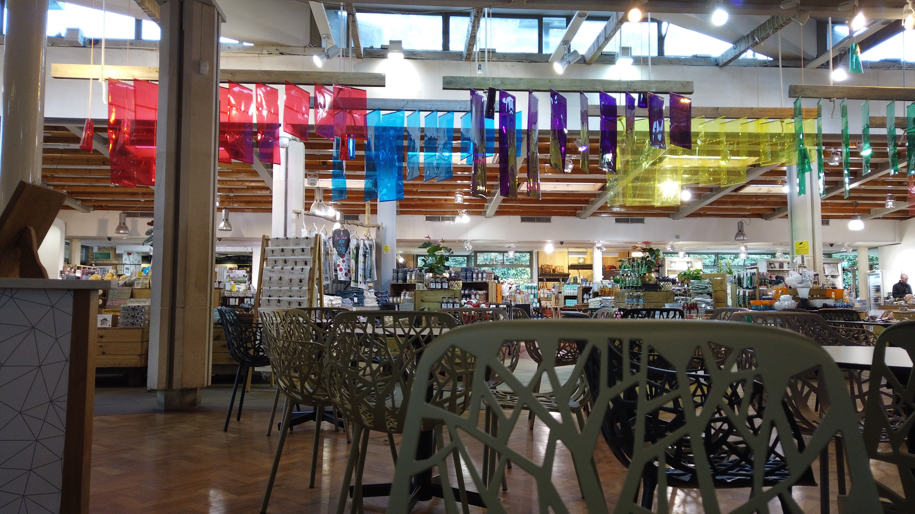 Café Seating Area Inside a Specialty Food Market