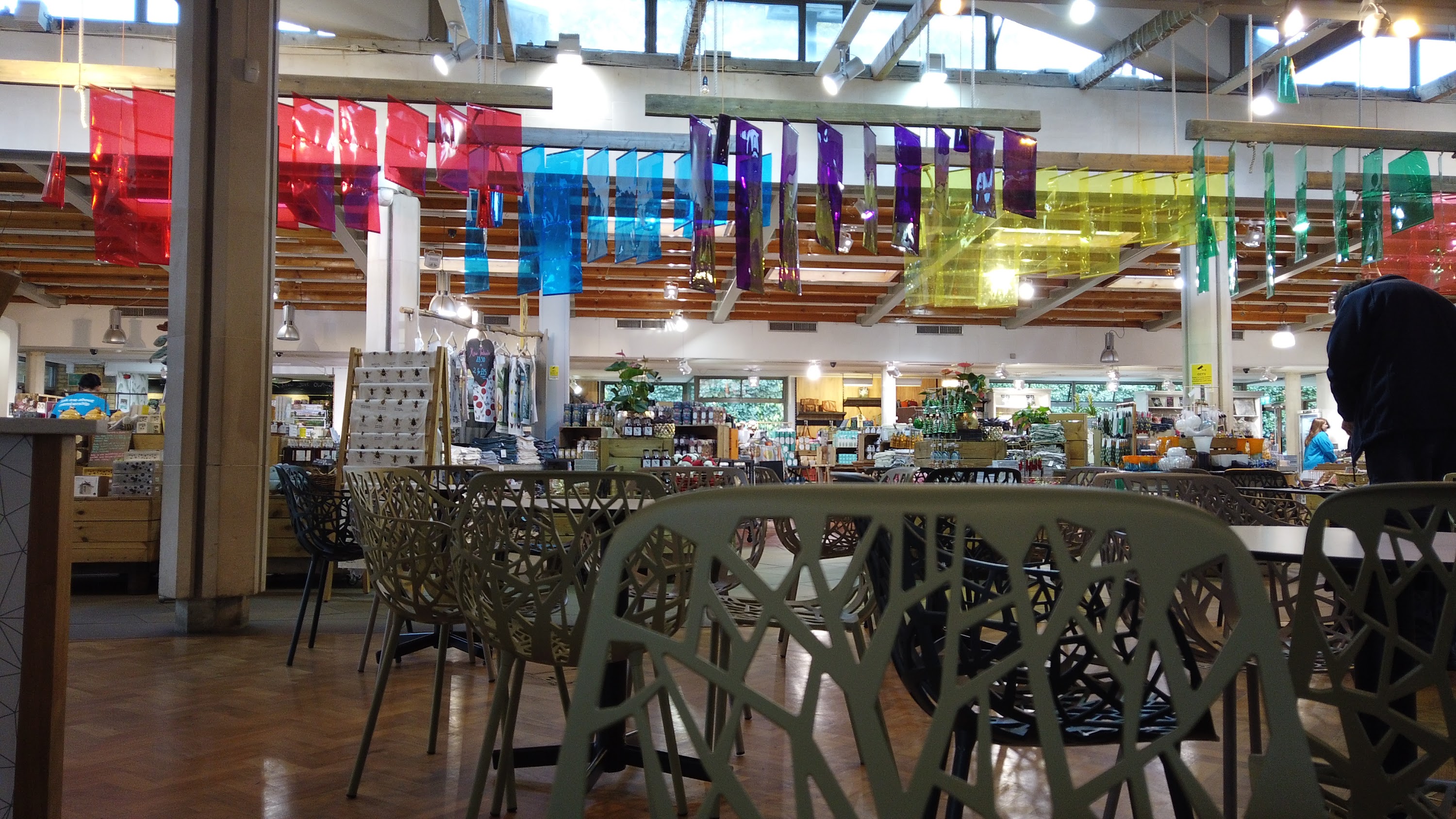 Café Seating Area Inside a Specialty Food Market