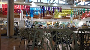 Café Seating Area Inside a Specialty Food Market