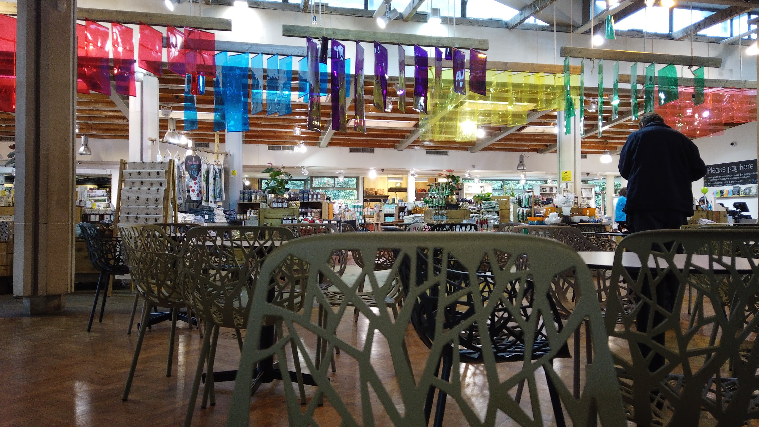 Café Seating Area Inside a Specialty Food Market