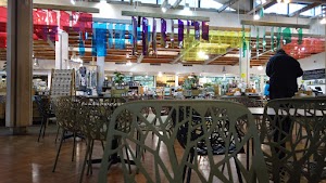 Café Seating Area Inside a Specialty Food Market