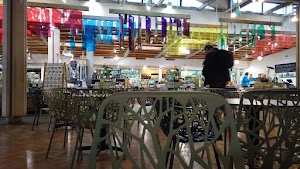 Café Seating Area Inside a Specialty Food Market