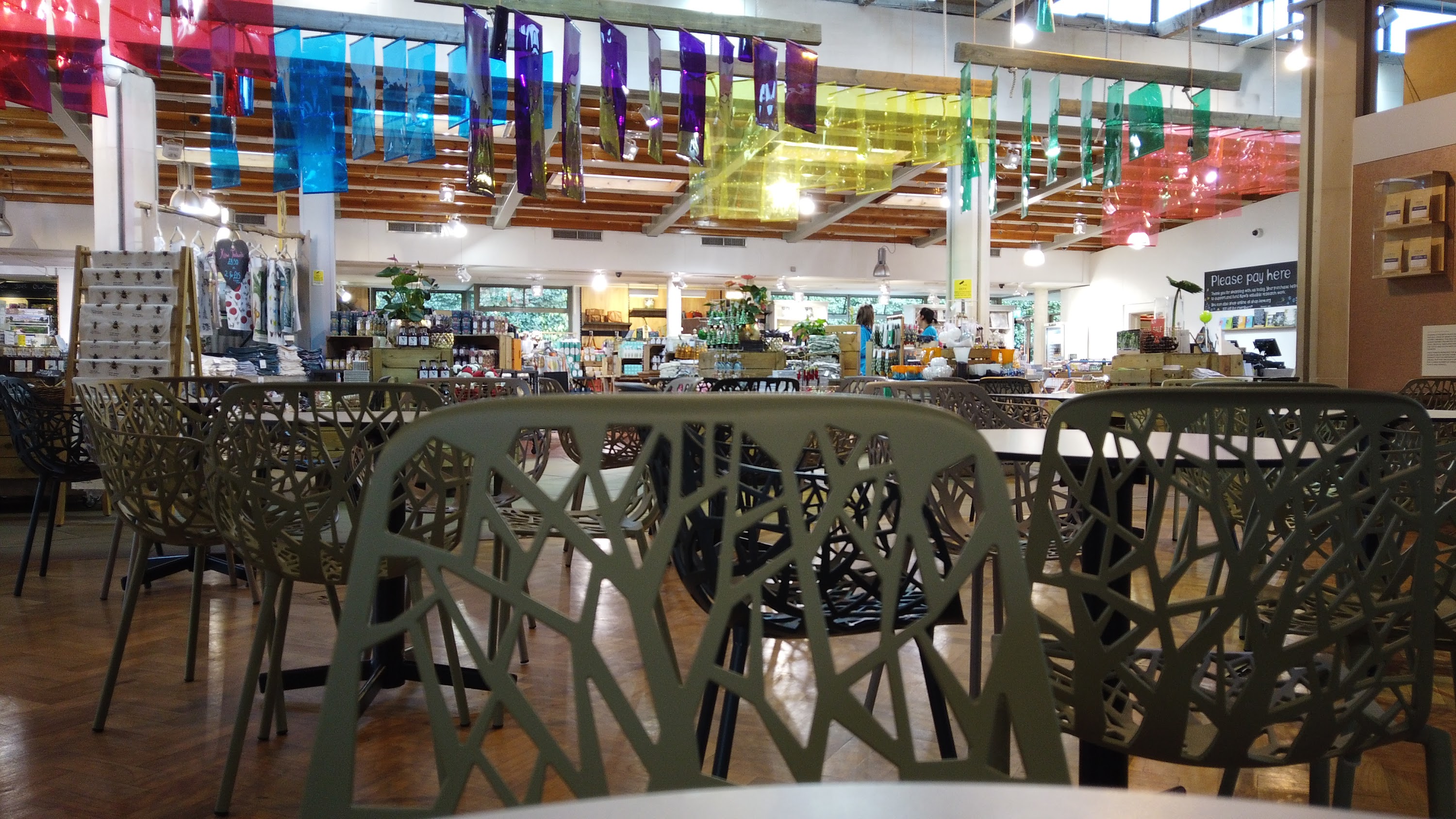 Café Seating Area Inside a Specialty Food Market