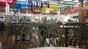 Café Seating Area Inside a Specialty Food Market