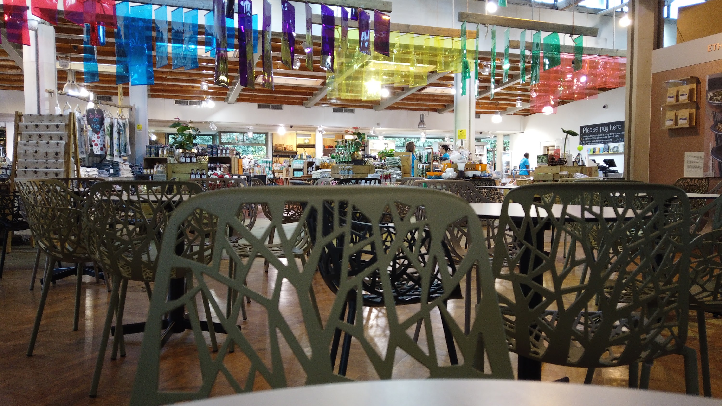 Café Seating Area Inside a Specialty Food Market