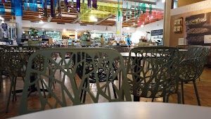 Café Seating Area Inside a Specialty Food Market