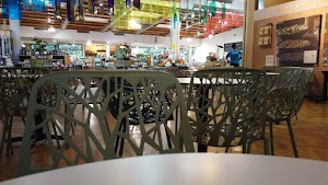 Café Seating Area Inside a Specialty Food Market