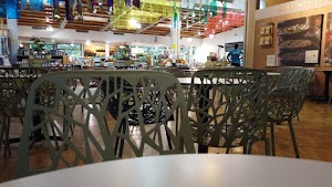 Café Seating Area Inside a Specialty Food Market