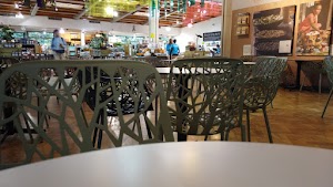 Café Seating Area Inside a Specialty Food Market