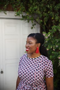 Street Fashion Portrait in Front of Blue London Townhouse