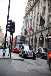London Street Scene with Ritz Hotel and Classic Vehicles
