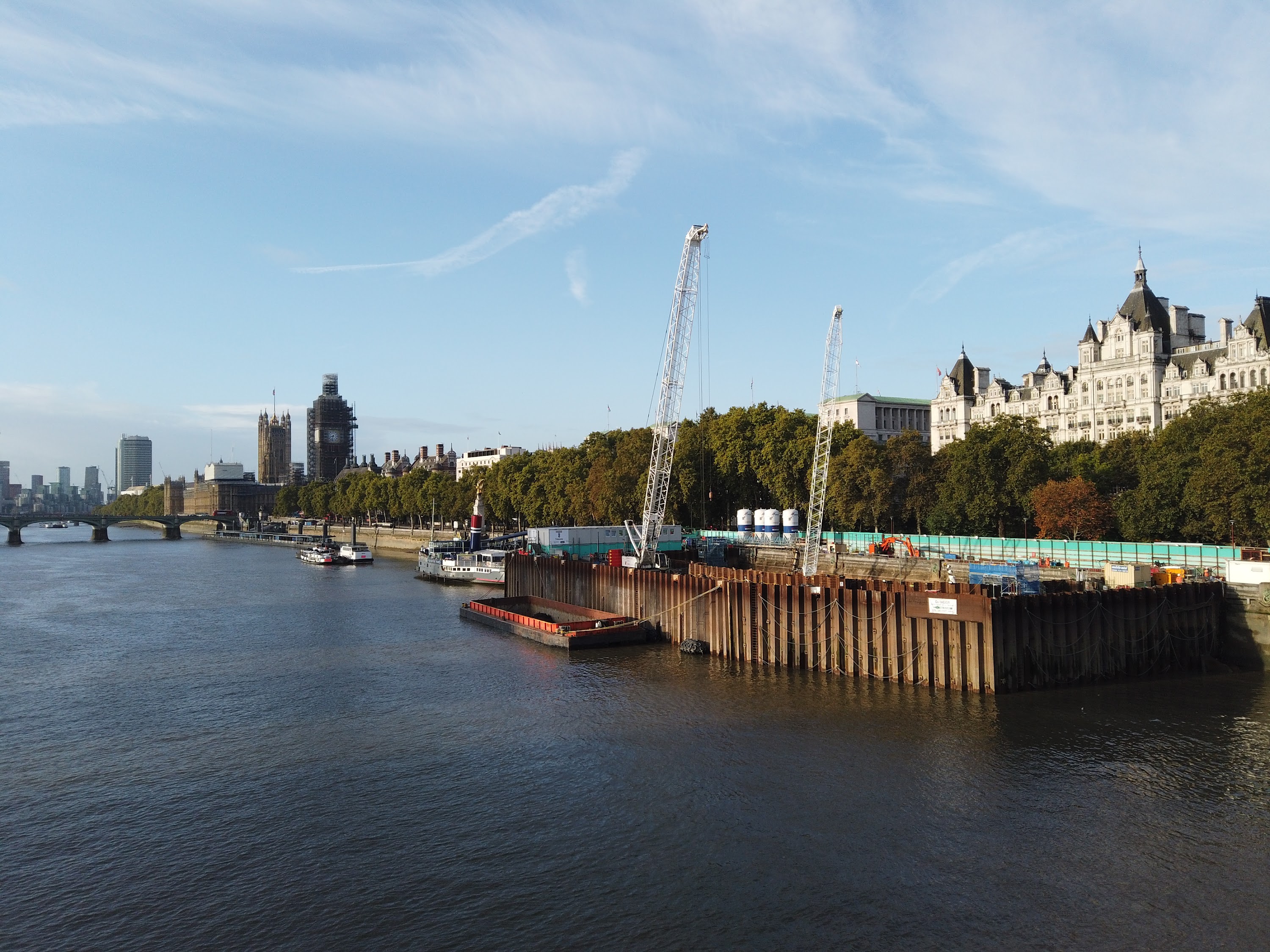 Thames Tideway Tunnel Construction at Victoria Embankment, London