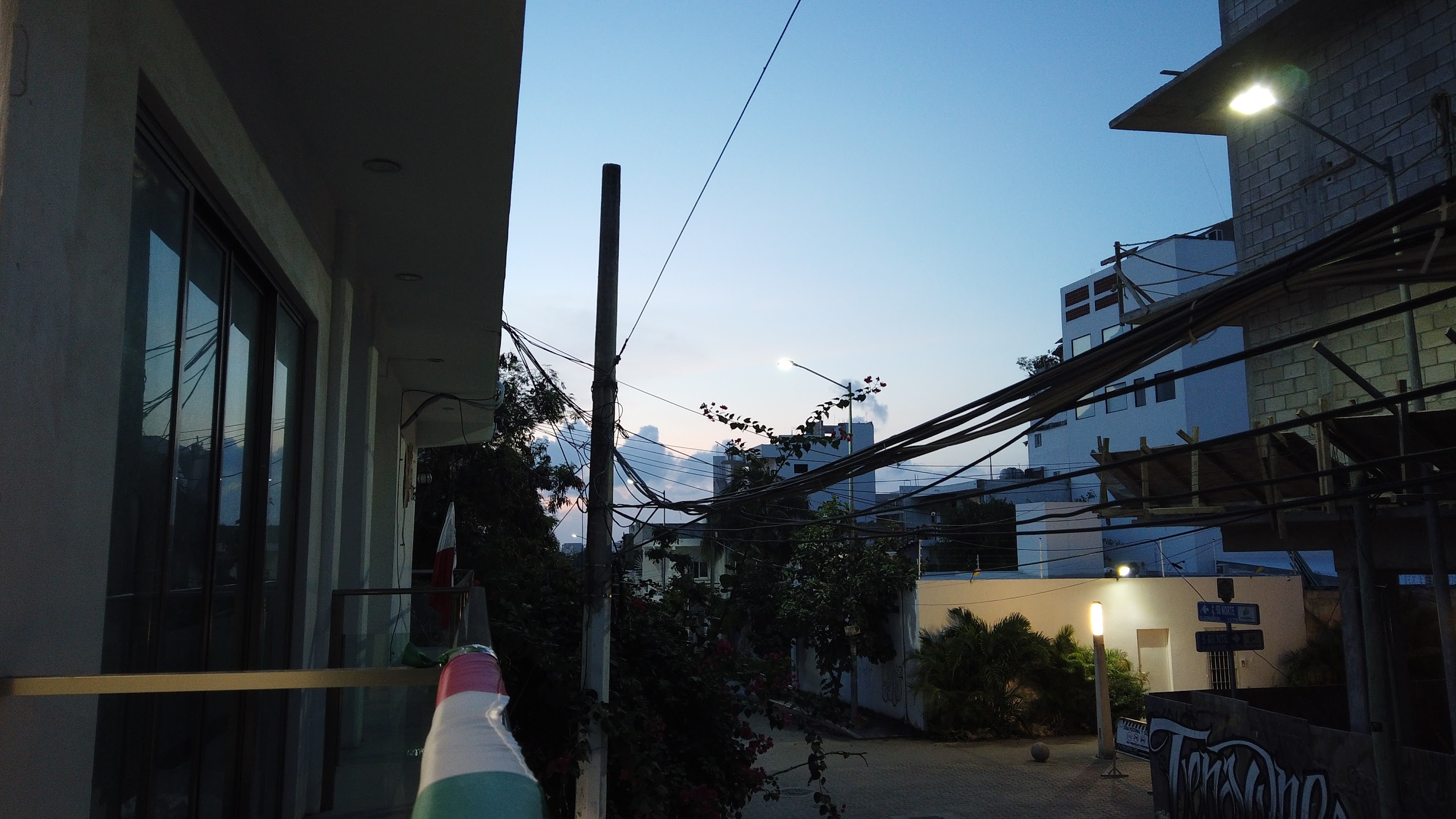 Multi-Story Concrete Building Under Construction at Dusk