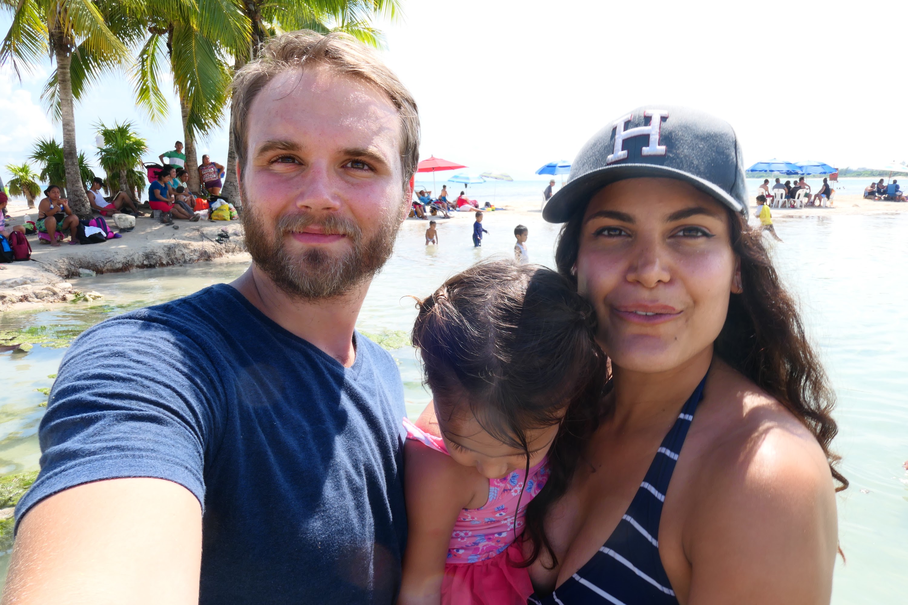 Family Selfie at Tropical Beach